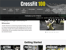 Tablet Screenshot of crossfit100.com